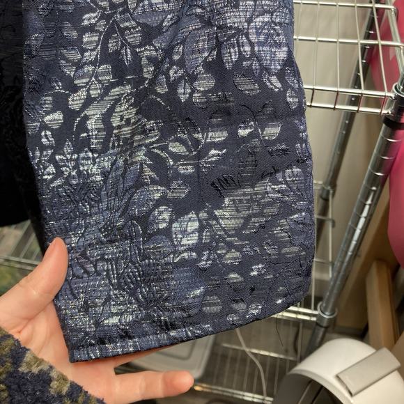 Susan Graver Women's Metallic Floral Shirt Jacket‎ Est. Size 2X Statement Boho - Picture 9 of 11